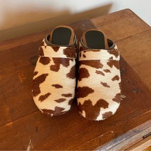 Cow print Lotta from Stockholm horse hair clogs